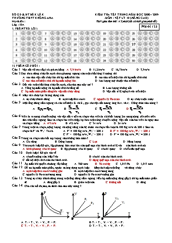 4 Đề kiểm tra môn Vật lý 10 (Nâng cao) - Trường THPT Krông Ana (Có đáp án) 4 Đề kiểm tra môn Vật lý 10 (Nâng cao) - Trường THPT Krông Ana (Có đáp án)