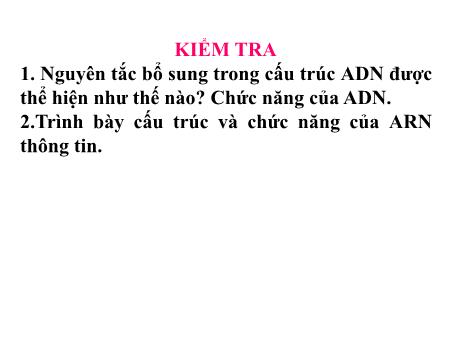 Bài giảng Sinh học 10 - Bài 7: Tế bào nhân sơ