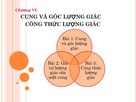 Bài giảng Toán 10 - Tiết 1, Bài 1: Cung và góc lượng giác