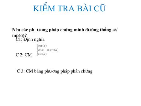 Bài giảng Toán Lớp 11 - Bài 4: Hai mặt phẳng song song - Phan Thị Quý