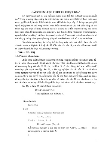 Các chiến lược thiết kế thuật toán