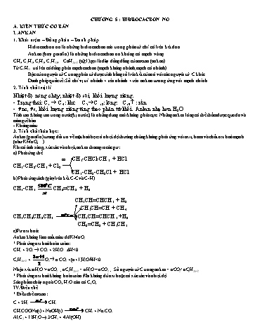 Đề cương ôn tập học kỳ I môn Hóa học Lớp 11