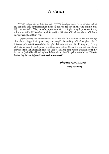 Đề tài Chuyển hoá tương hỗ các hợp chất cacbonyl và cacboxyl