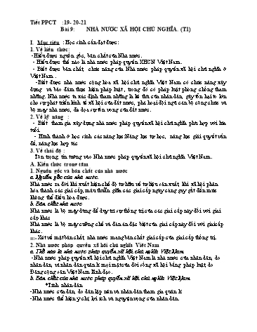 Giáo án Giáo dục công dân 11 - Bài 9+10