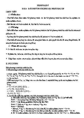Giáo án môn Toán Lớp 10 - Bài 4+5