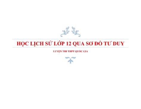 Học lịch sử Lớp 12 qua sơ đồ tư duy