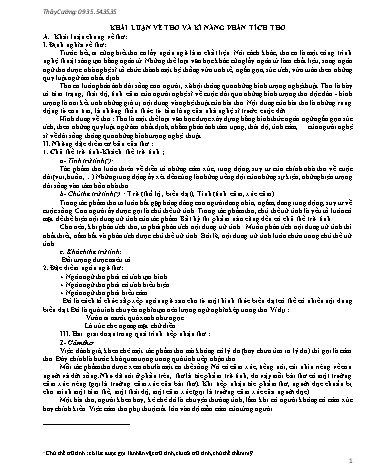 Khái luận về thơ và kĩ năng phân tích thơ