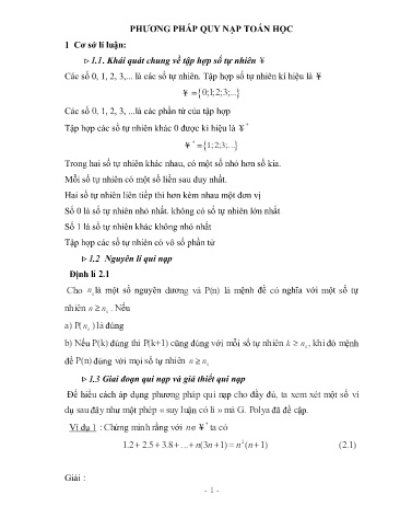 Phương pháp quy nạp toán học