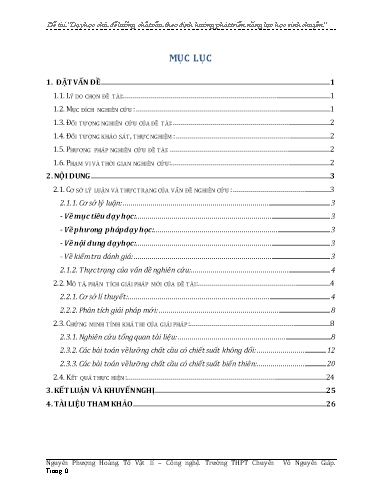 Sáng kiến kinh nghiệm Dạy học chủ đề lưỡng chất cầu theo định hướng phát triển năng lực học sinh chuyên