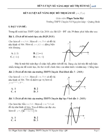 Sáng kiến kinh nghiệm Rèn luyện kỹ năng đọc đồ thị hàm số y= f'(x)