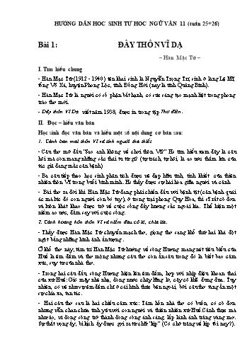 Tài liệu Hướng dẫn tự học môn Ngữ văn 11 - Tuần 25+26