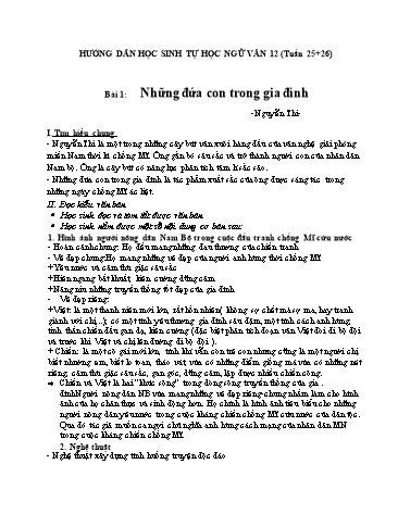 Tài liệu Hướng dẫn tự học môn Ngữ văn 12 - Tuần 25+26