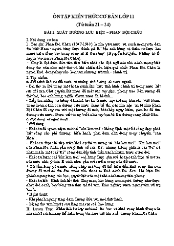 Tài liệu Ôn tập kiến thức cơ bản môn Ngữ văn 11 - Tuần 21 đến 24