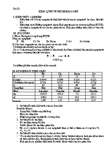 Tài liệu Ôn tập kiến thức Hóa học Lớp 10 - Bài 21 đến 25