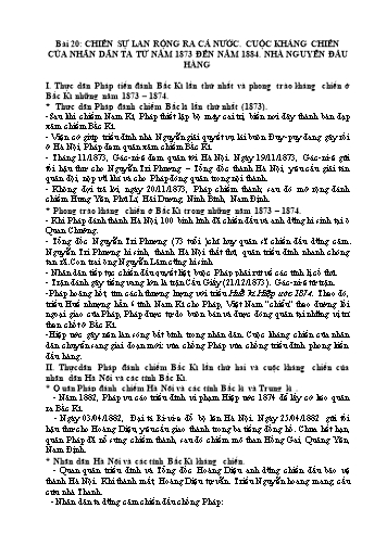 Tài liệu Ôn tập kiến thức môn Lịch sử Lớp 11 - Bài 20+21